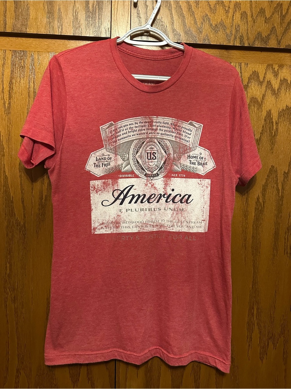 America Graphic Short-Sleeve Crewneck T-Shirt - Red